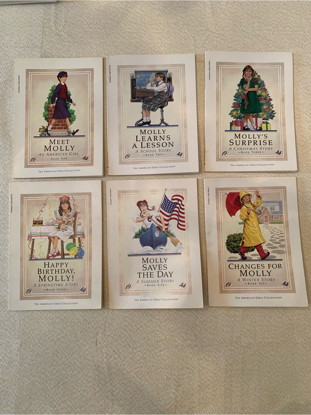 American Girl Molly Book Set - Green, Blue, Yellow, Red, White